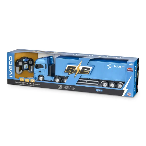 CAMINHÃO IVECO BRINQUEDO MINIATURA BAÚ  S-WAY - CONTROLE REMOTO 698 - Imagem 2