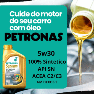 ÓLEO DE MOTOR SYNTIUM 5000 XS 5W30 SN PETRONAS 1L  COM DPF