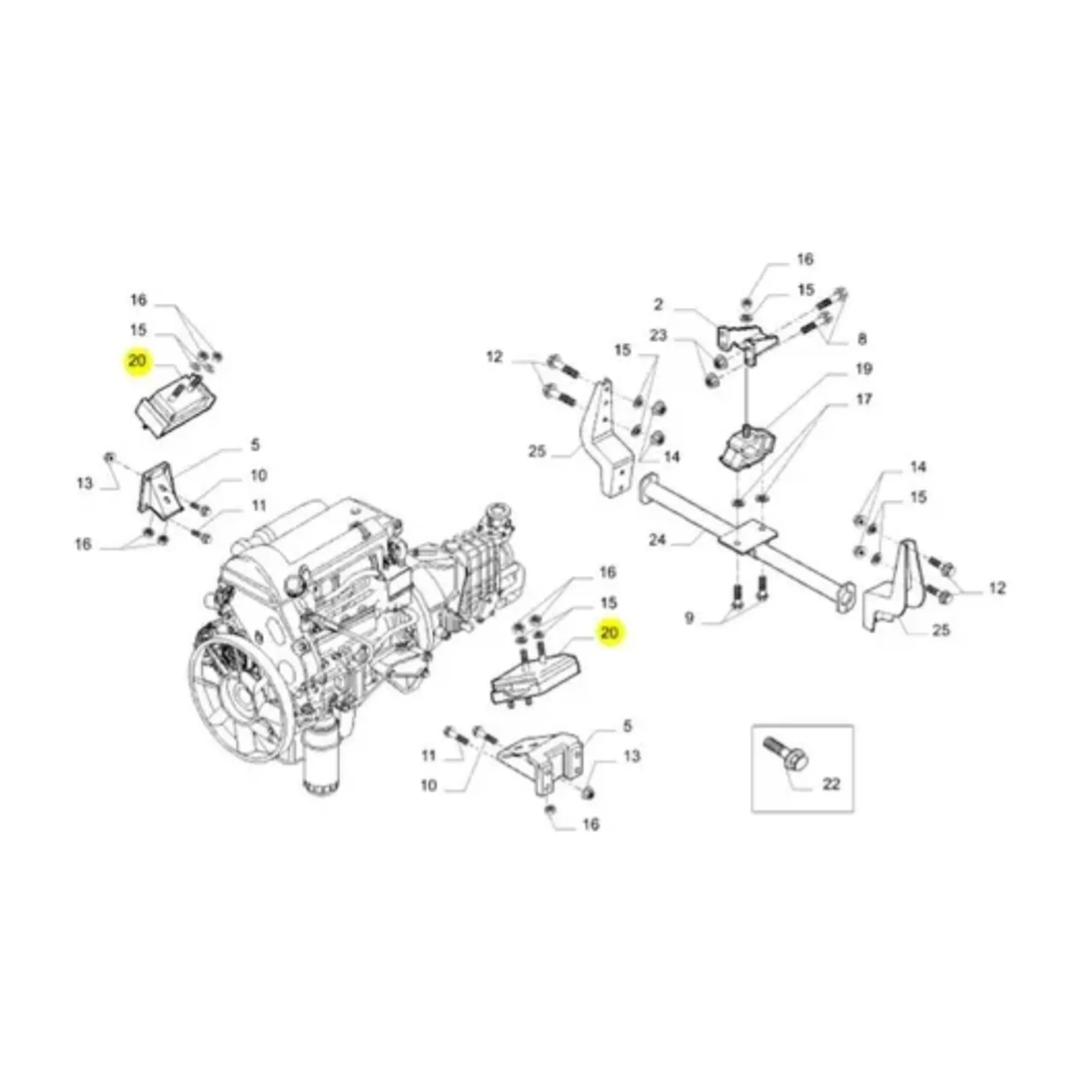 COXIM DO MOTOR IVECO 35S14 (R1E-B5) CAMPRISMA 93852219 - Imagem 3